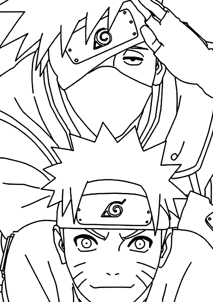 Iruka, Naruto e Kakashi